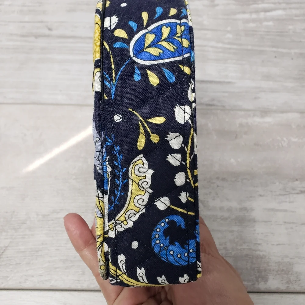 Vera Bradley Ellie Blue From My Heart Jewelry Box Case Elephant Floral EUC